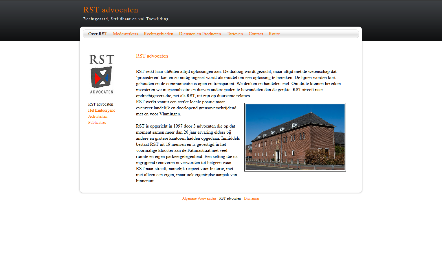 RST advocaten website