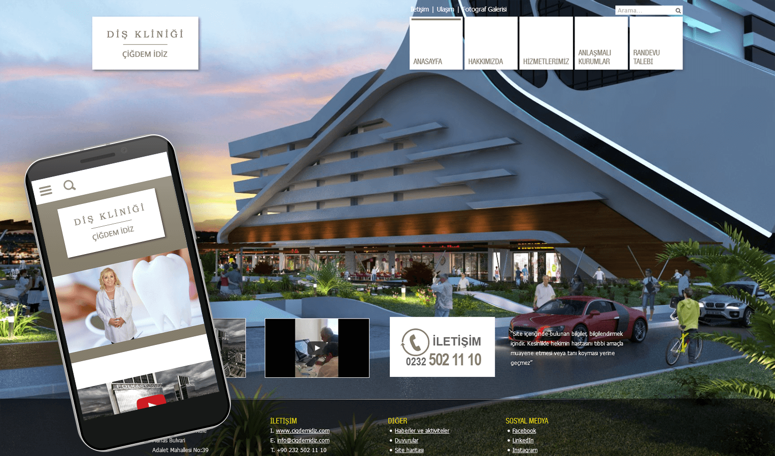 Cigdem Idiz - Turkstalige Databel website voor een tandheelkundige kliniek in Turkije 