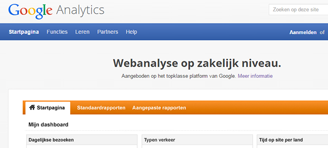 Verschillende uitkomsten web statistieken